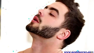 Seductive hairy gay enjoys oral session